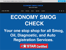 Tablet Screenshot of economysmogcheck.com